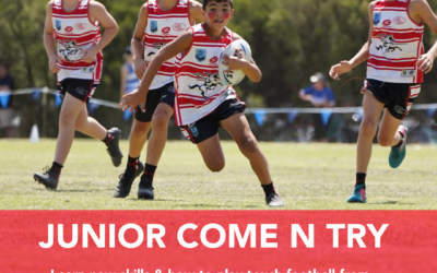 JUNIOR COME N TRY DAY – WED 14TH APRIL